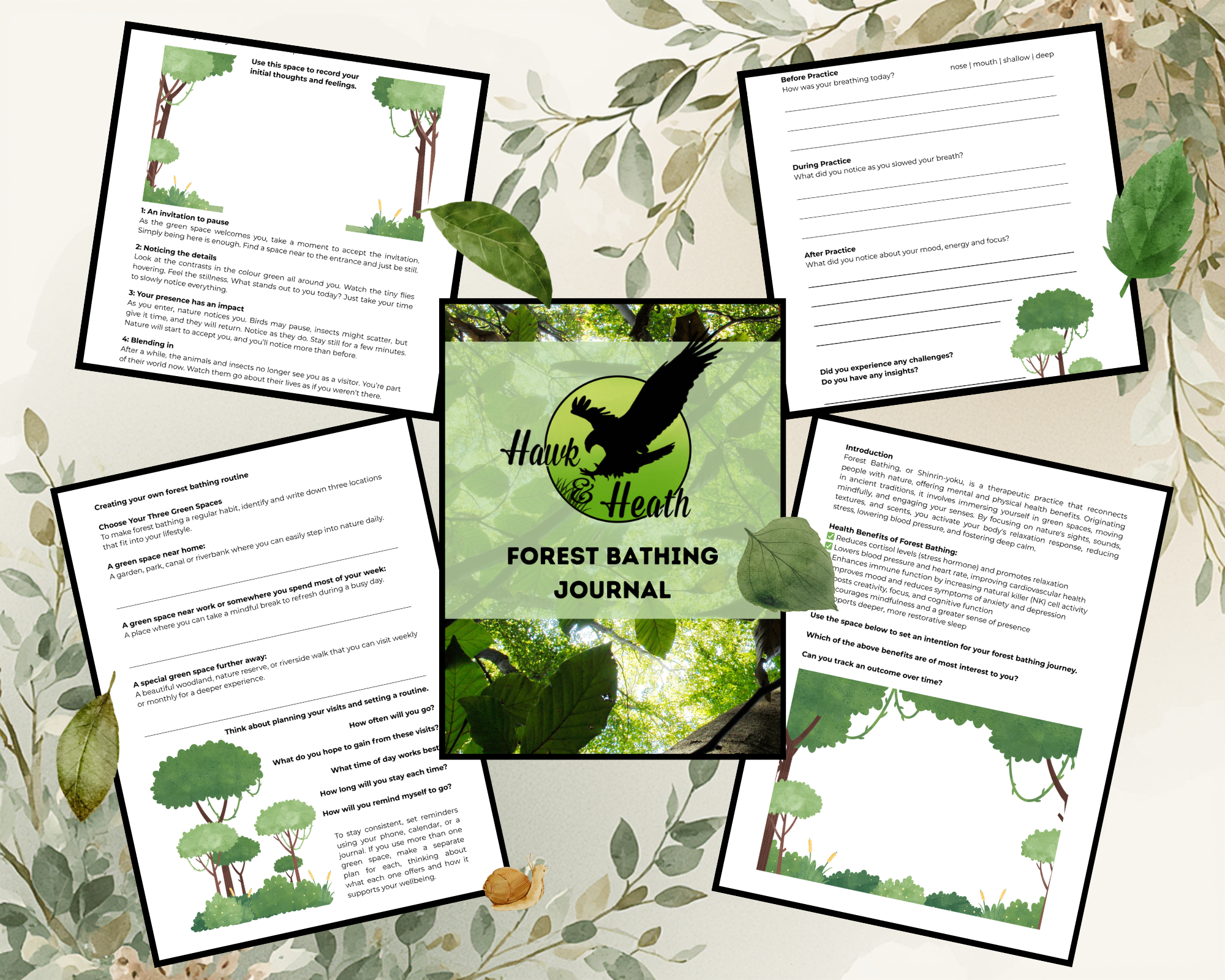 Forest Bathing Journal (PDF Download)