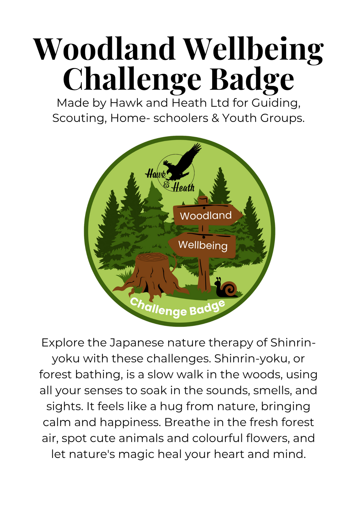 Woodland Wellbeing Challenge (PDF Download)